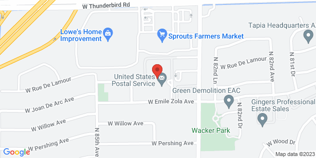 8380 W Emile Zola Ave, York, Arizona, AZ, 85381-9998 Map