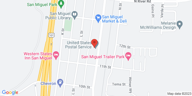 1185 Mission St, San Miguel, California, CA, 93451-9997 Map