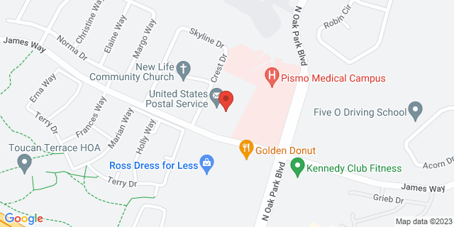 100 Crest Dr, Pismo Beach, California, CA, 93449-9998 Map