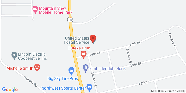 113 14Th St, Eureka, Montana, MT, 59917-9998 Map