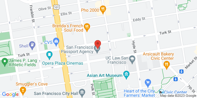 450 Golden Gate Ave, San Francisco, California, CA, 94102-3661 Map